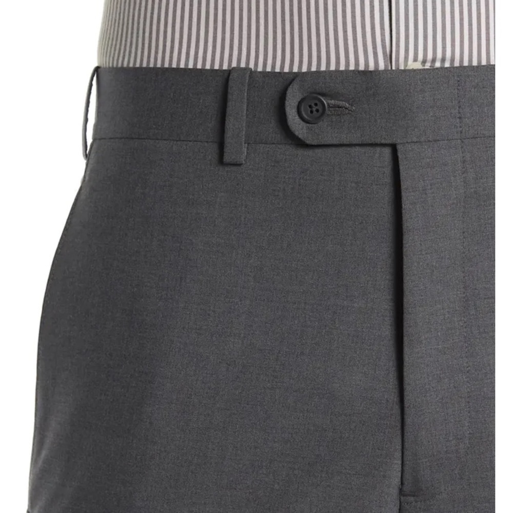 NWT - JB Britches Wool Blend Dress Pants Mens Grey Straight Slacks - Picture 6 of 16
